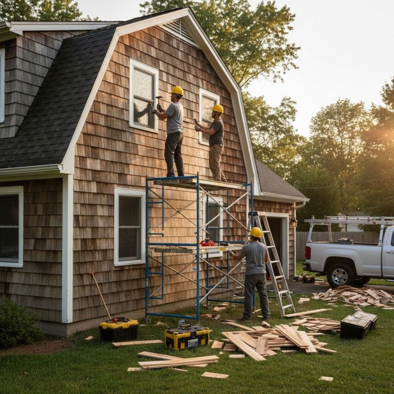 Local Cedar Shingle Siding Repair pros at work